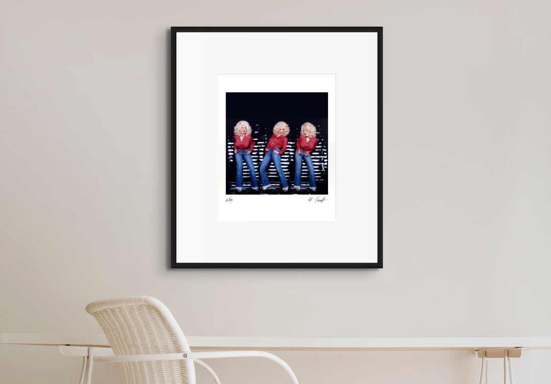 Scale photo of Dolly Parton's Here You Come Again limited edition album cover photograph by Ed Caraeff