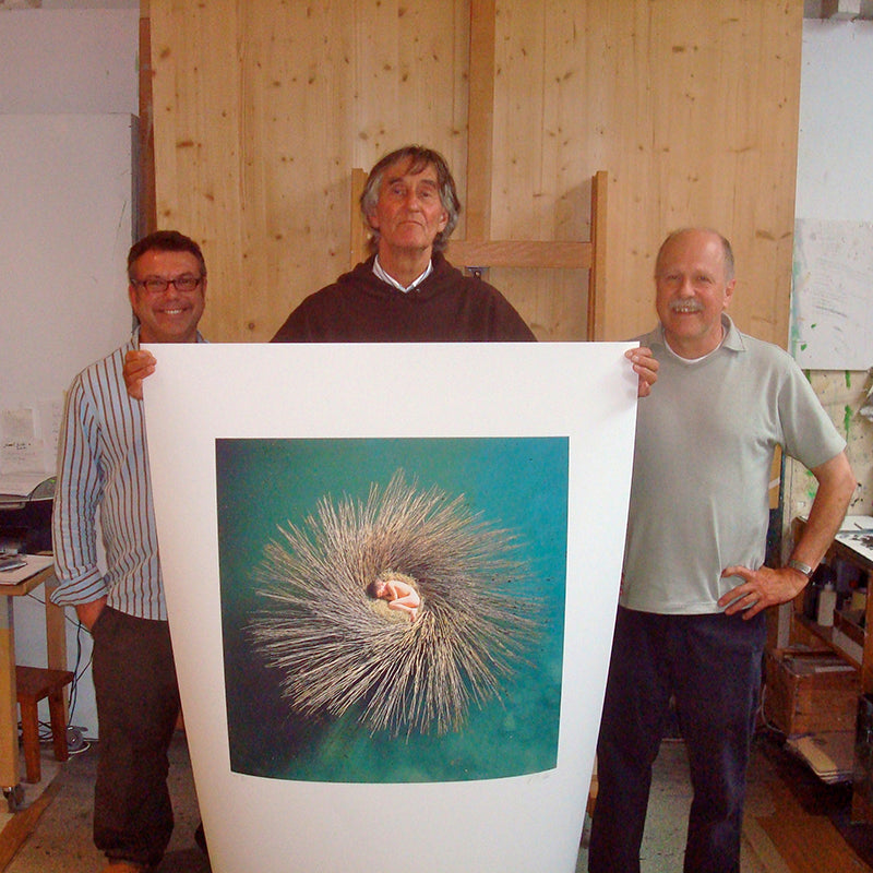 Nils-Udo with Rob Smeaton and the XL Ovo print