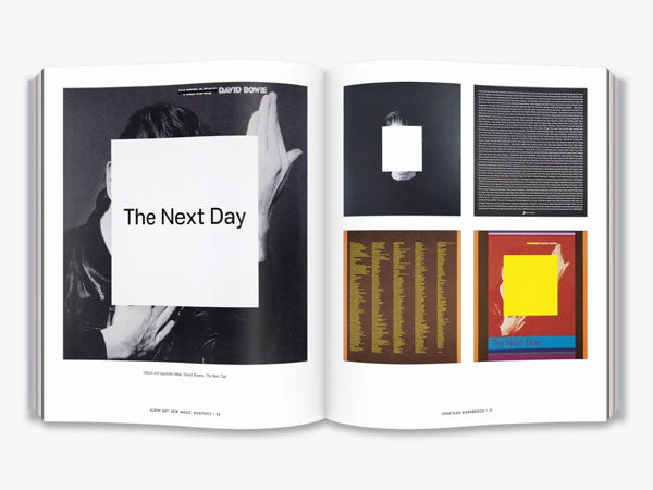 Photo of Album Art New Music Graphics book by John Foster Bowie The Next Day spread
