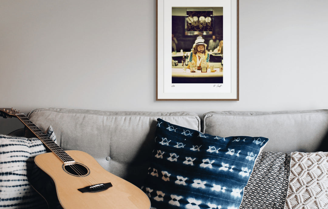 Scale photo of limited edition Ed Caraeff Print featuring Eric Clapton's No Reason to Cry album cover