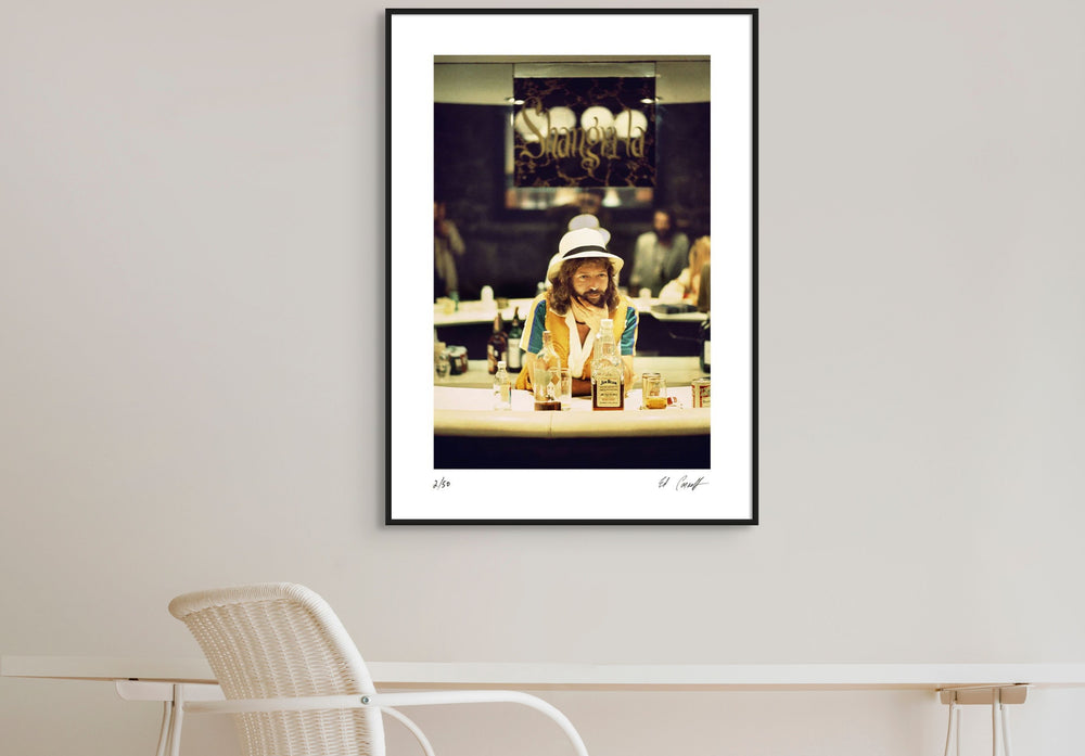 Scale photo of limited edition Ed Caraeff Print featuring Eric Clapton's No Reason to Cry album cover