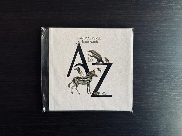 Flat lay photograph of James Marsh artist book Animal Verse A-Z