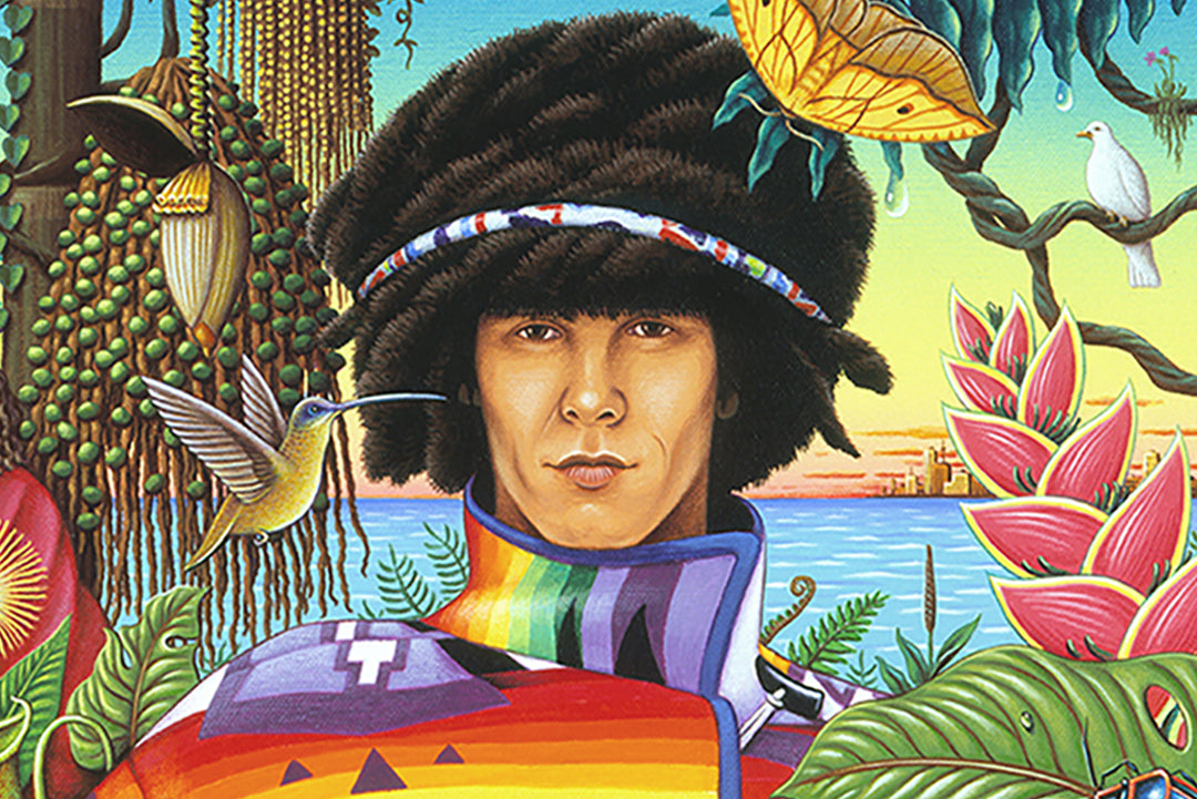 Detail of art print of jamiroquai album cover art for emergency on planet earth by james marsh