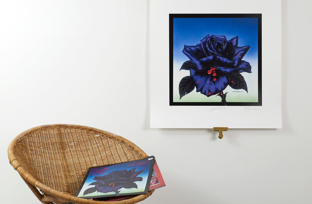 Scale photo of Thin Lizzy Black Rose album cover art print