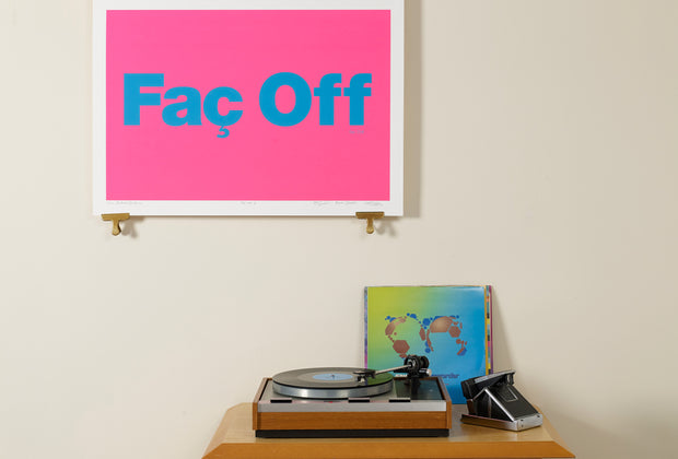 Scale photo of Factory Records print by Central Station Design