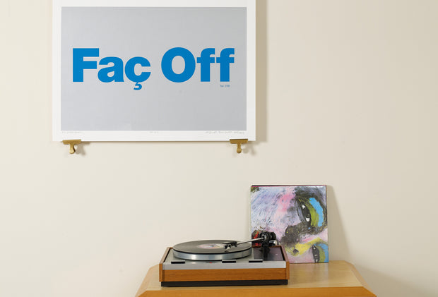 Scale photo of Factory Records print by Central Station Design