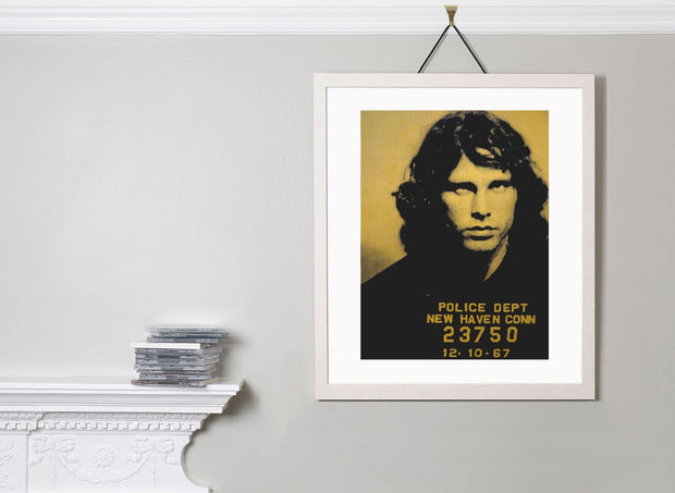 Jim Morrison Mugshot - Gold - Hypergallery - Jim Morrison